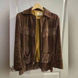 Vintage Leather Fringe Coat